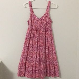 Pink, White, and Orange Dress